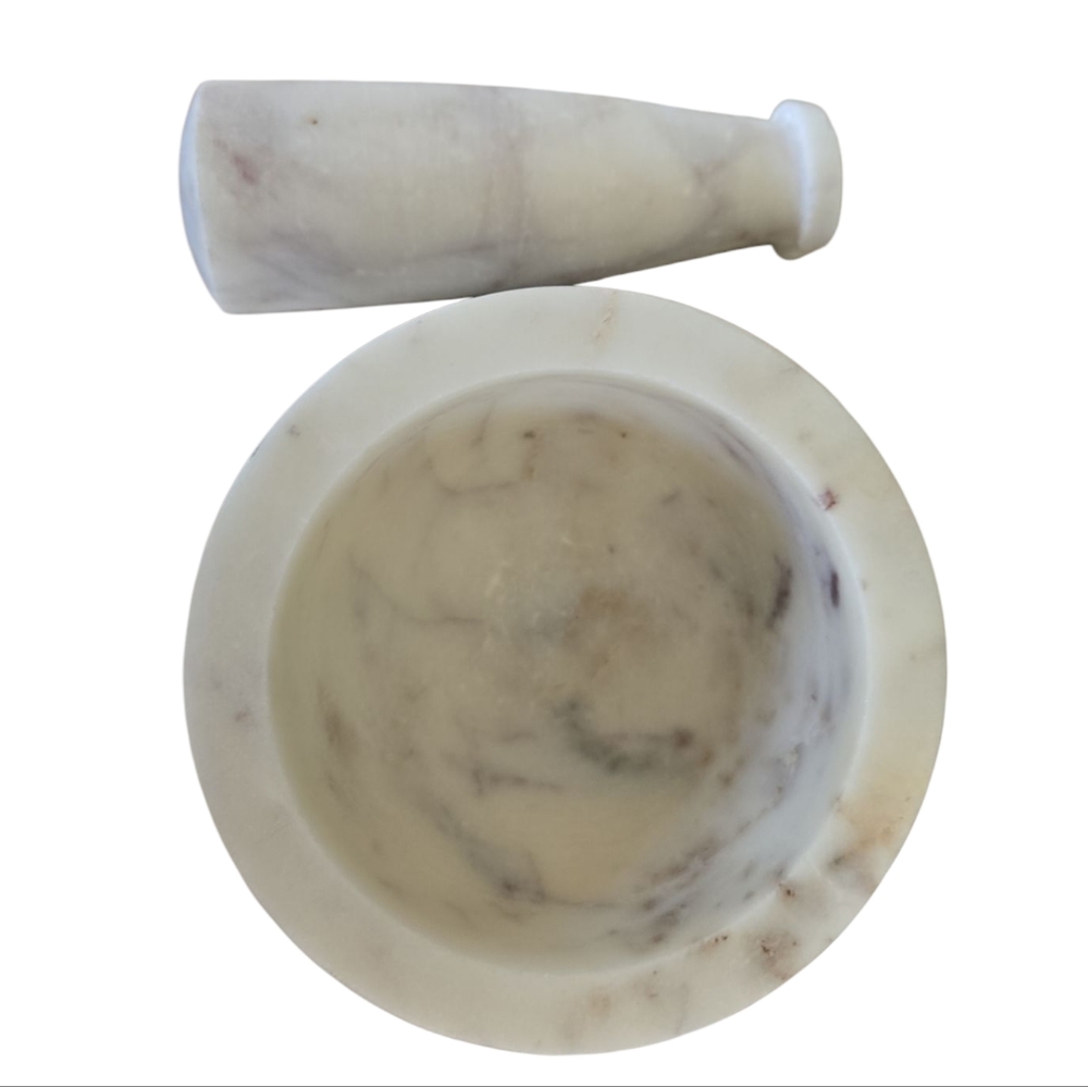 Marble Mortar and Pestle Set - Picture 3 of 6